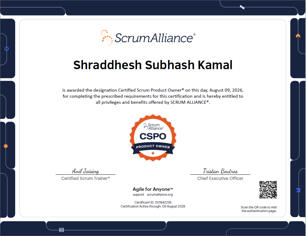 Certified Scrum Product Owner® Certification